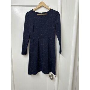 Madewell Size 4 Sheath Dress‎ Long Sleeve Navy Blue Soft Knit Warm Classic Fall